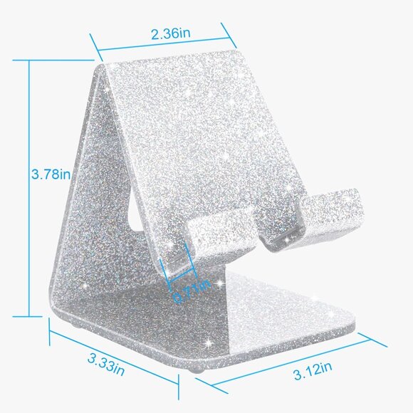 Acrylic Cell Phone Stand, Portable Phone Holder, Phone Stand for Desk, Compatibl - Picture 4 of 7